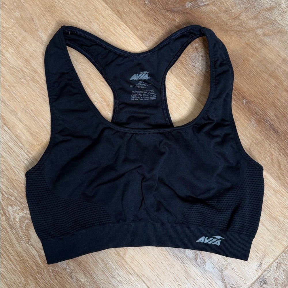 Avia Women's Classic Black Sports Bra Medium